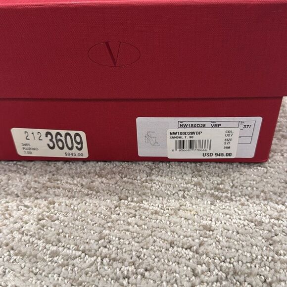 Valentino Garavanti Rockstud Rubino Authentic Sz 7.5 - Picture 11 of 14